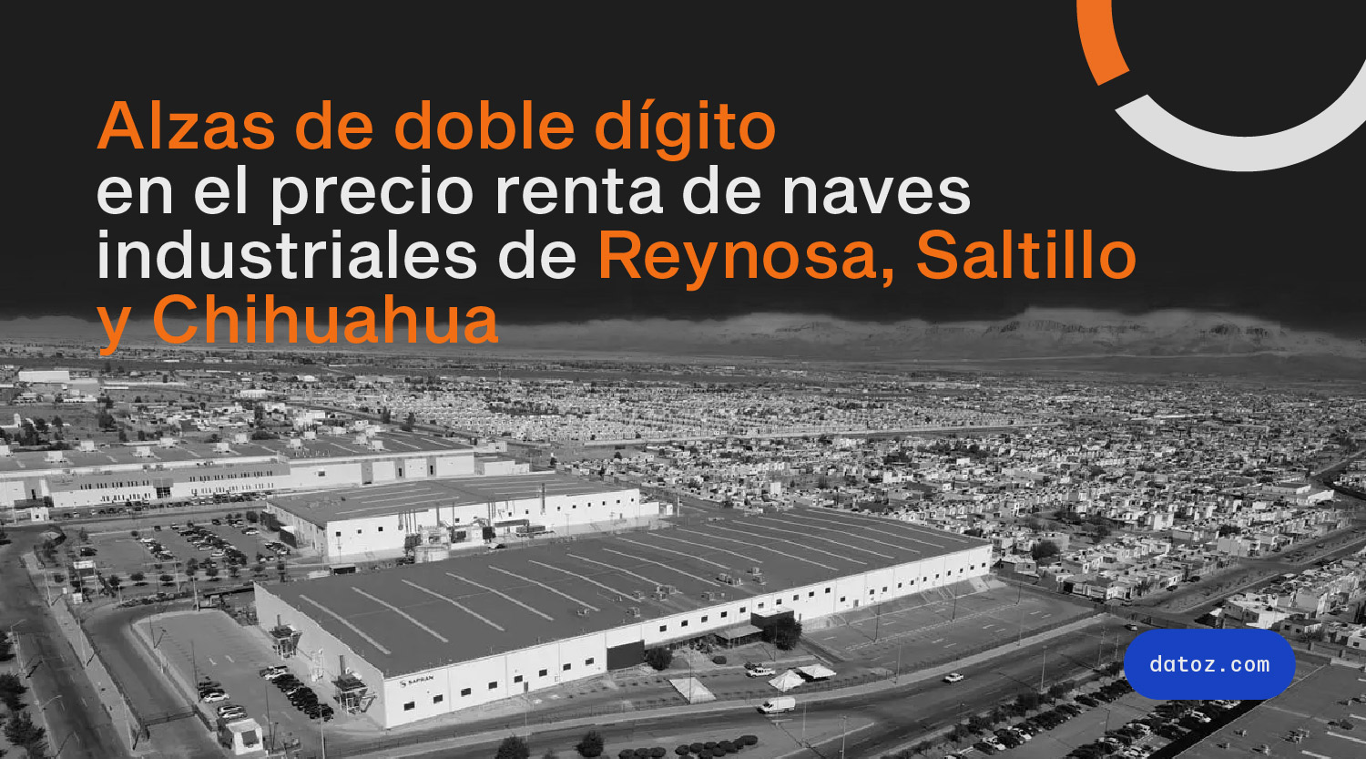 Alzas de doble dígito en el precio renta de naves industriales de Reynosa, Saltillo y Chihuahua Datoz