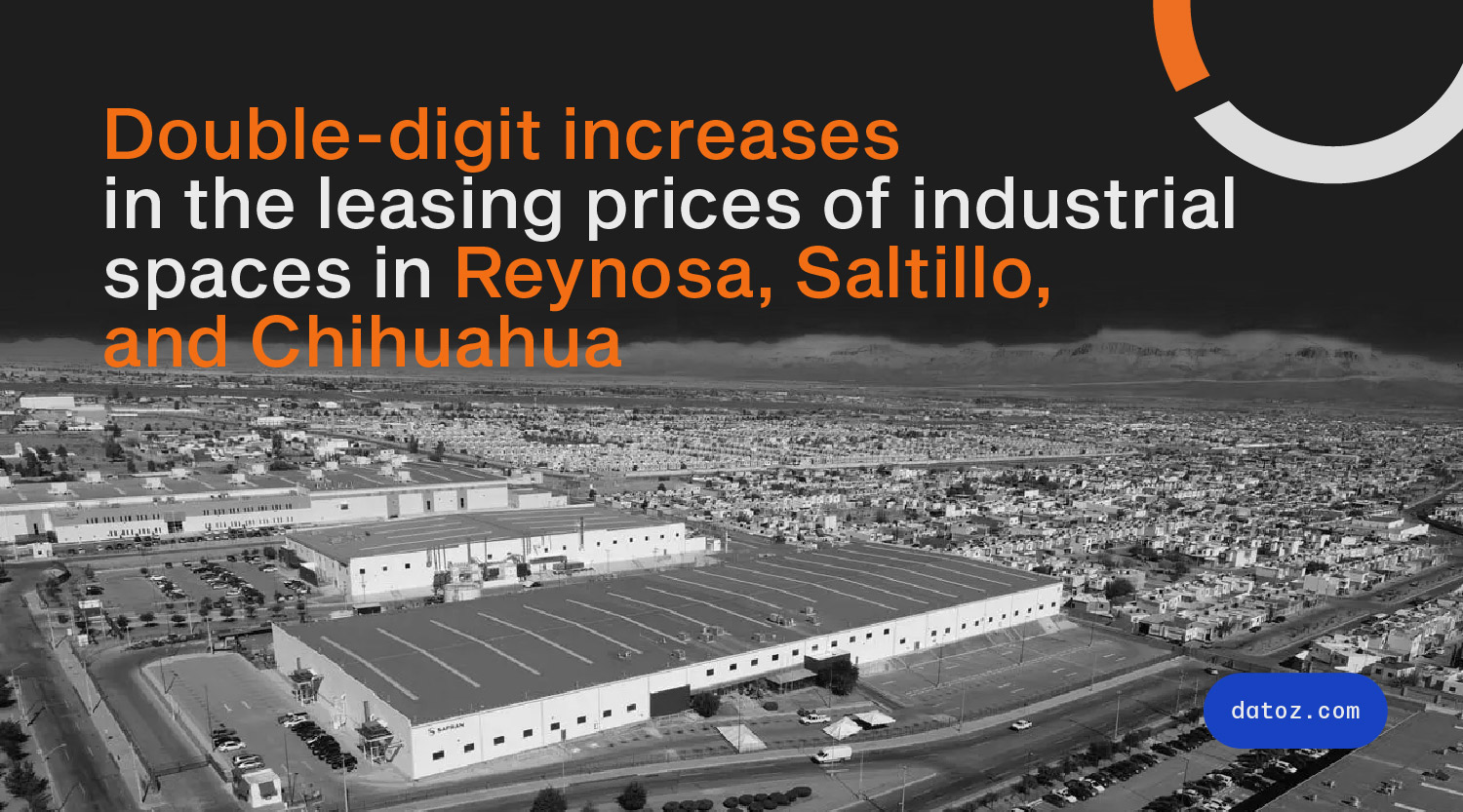 Double-digit increases in the leasing prices of industrial spaces in Reynosa, Saltillo, and Chihuahua Datoz